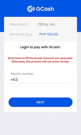 💊Step 3: Enter the mobile number you registered your GCash account with to log in.