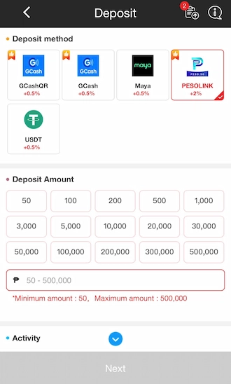 💊Step 1: choose PESOLINK.